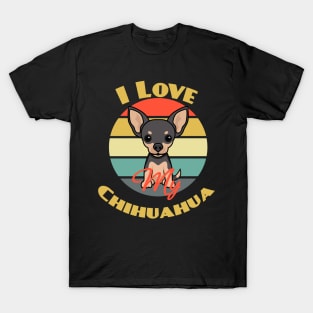 I Love My Chihuahua Dog puppy Lover Cute T-Shirt